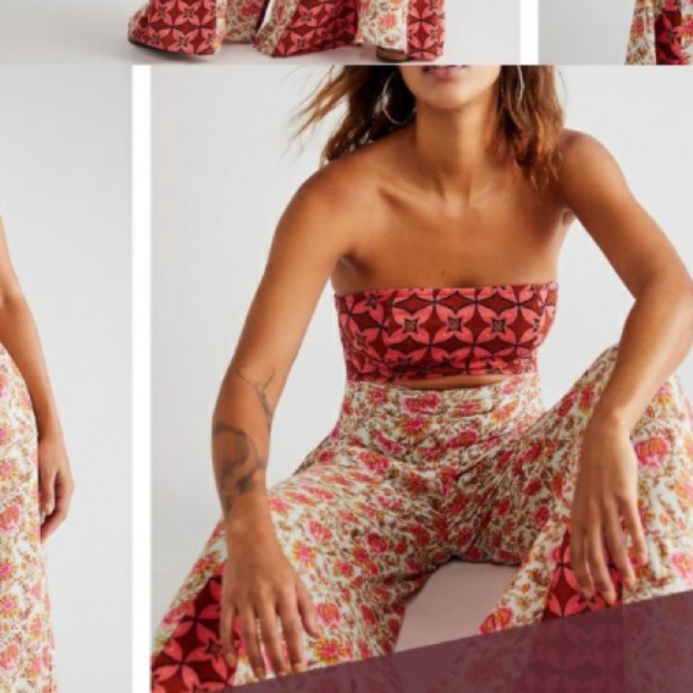 Free People Juliet Jumpsuit in Wine / Bord NEW - Picture 4 of 5